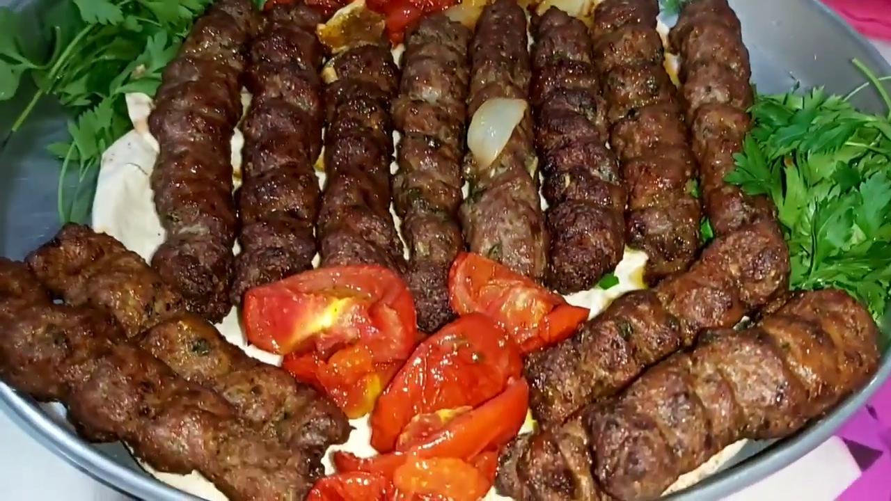cooked kebab in oven